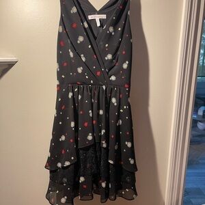 𝅺BCBGENERATION Black Floral Daisy Print Lace Dress